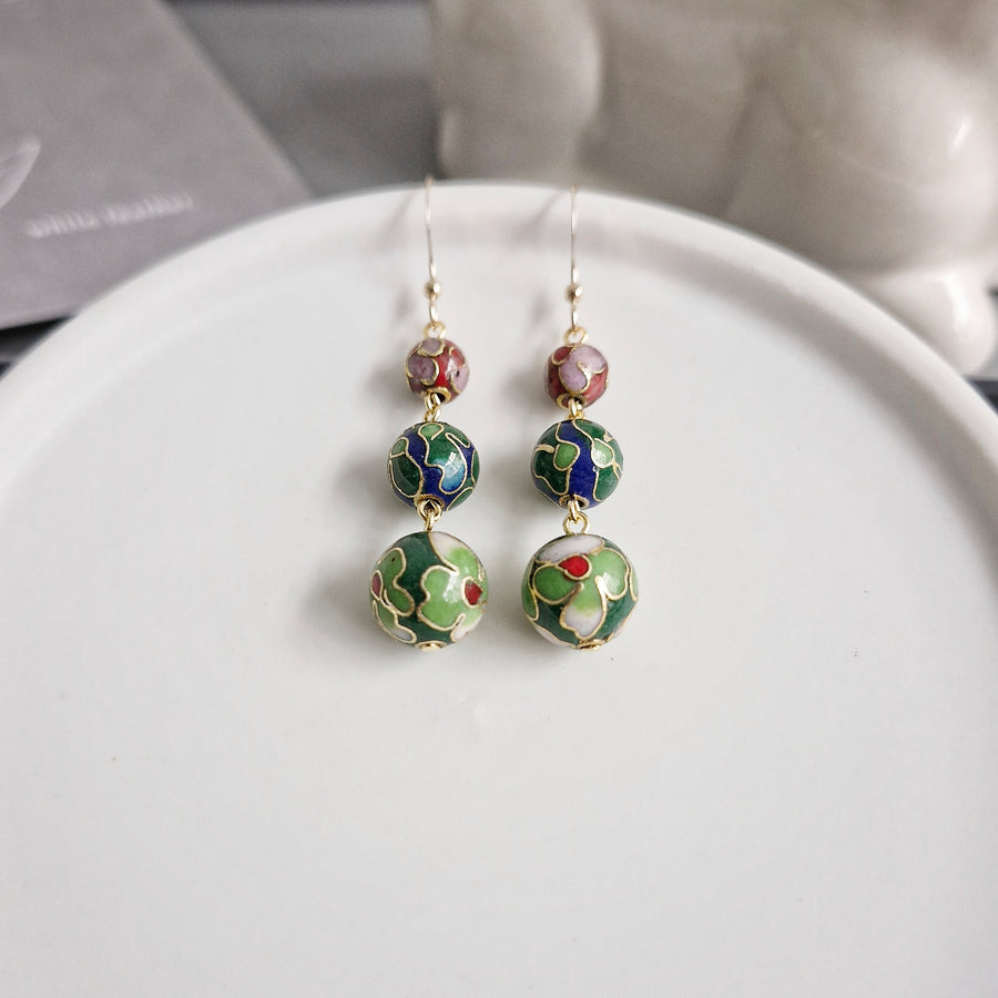 Aetheria Earrings (GBR) / Cloisonne