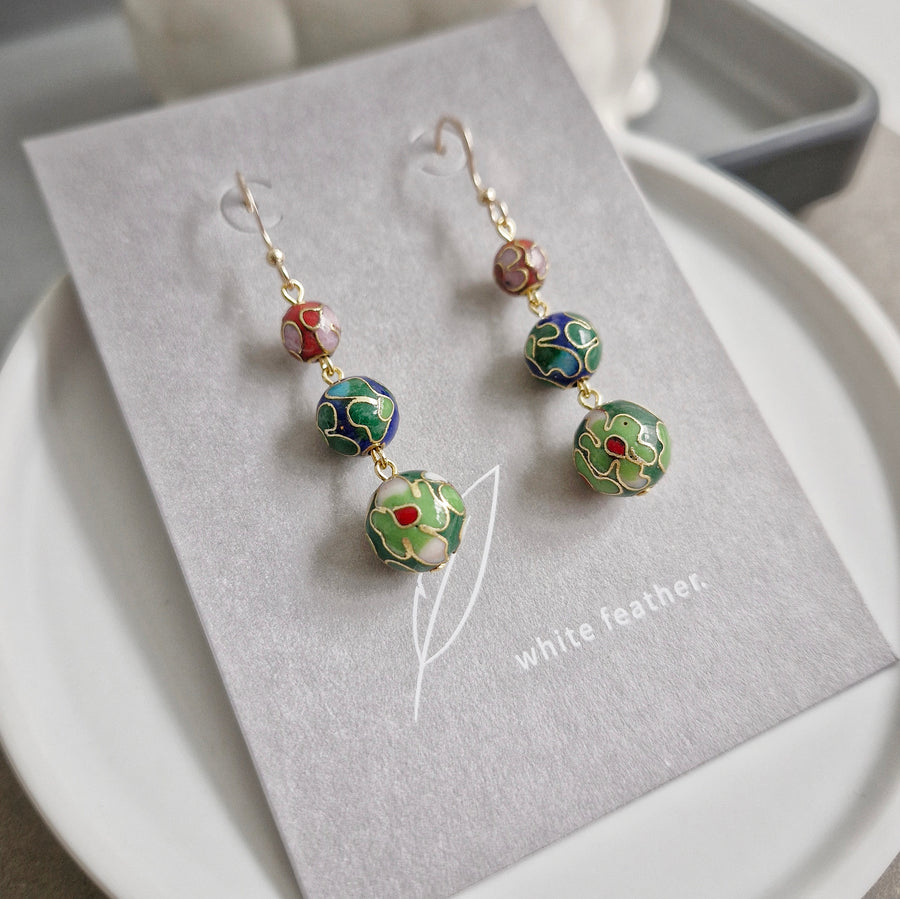 Aetheria Earrings (GBR) / Cloisonne