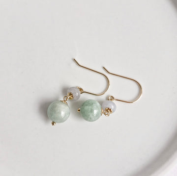 Jade Earrings / 14k Gold-filled