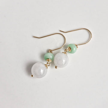 Jade Earrings / 14k Gold-filled