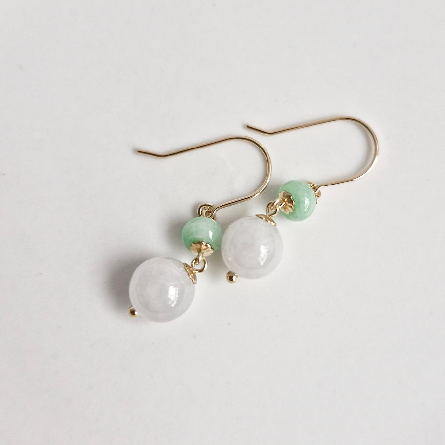 Jade Earrings / 14k Gold-filled
