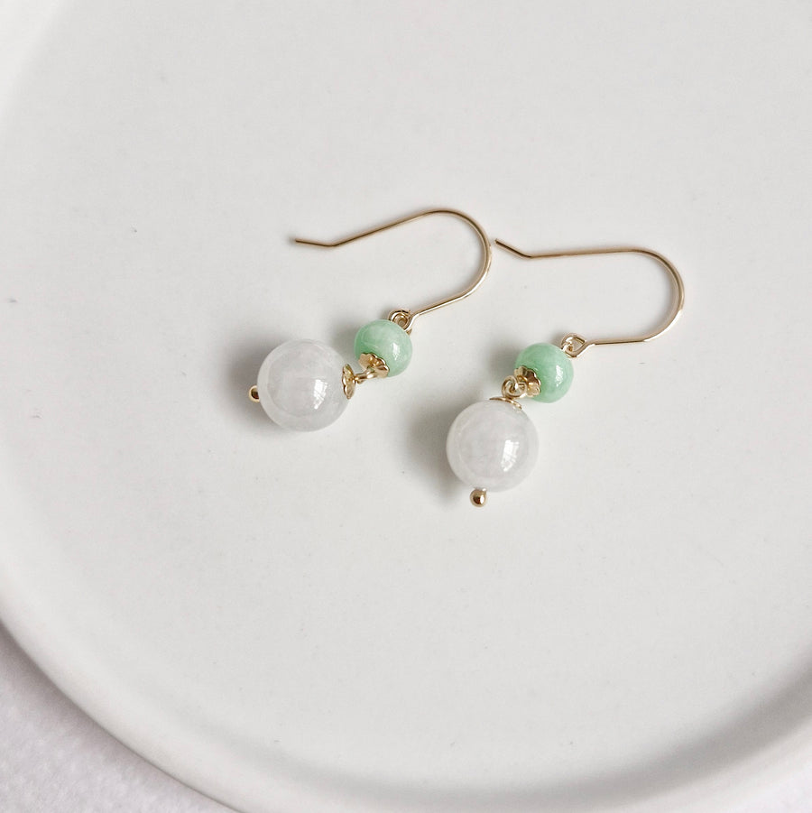 Jade Earrings / 14k Gold-filled