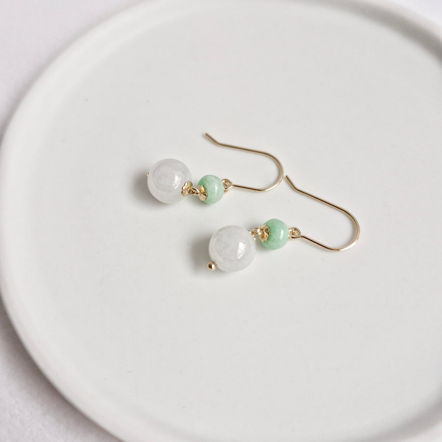 Jade Earrings / 14k Gold-filled