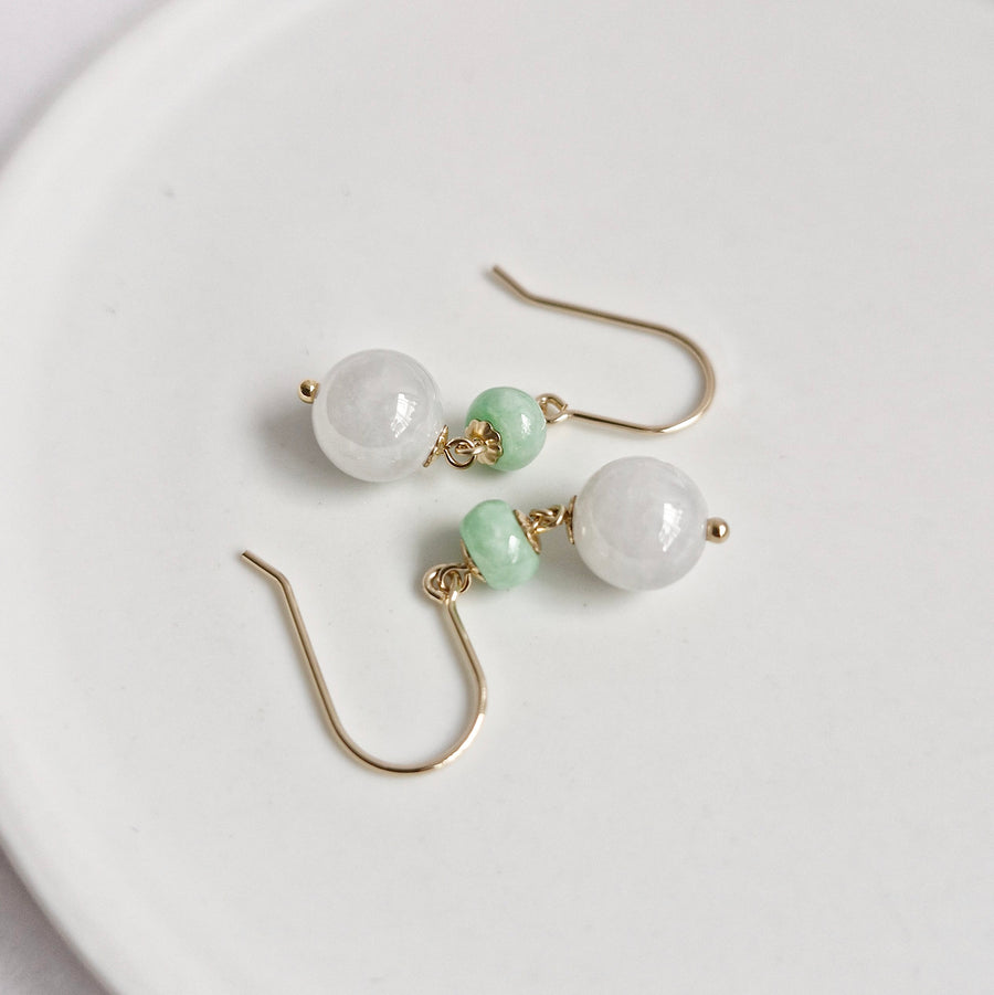 Jade Earrings / 14k Gold-filled