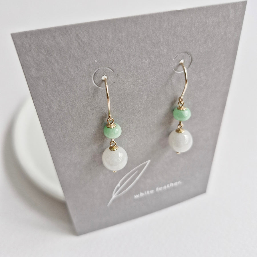 Jade Earrings / 14k Gold-filled