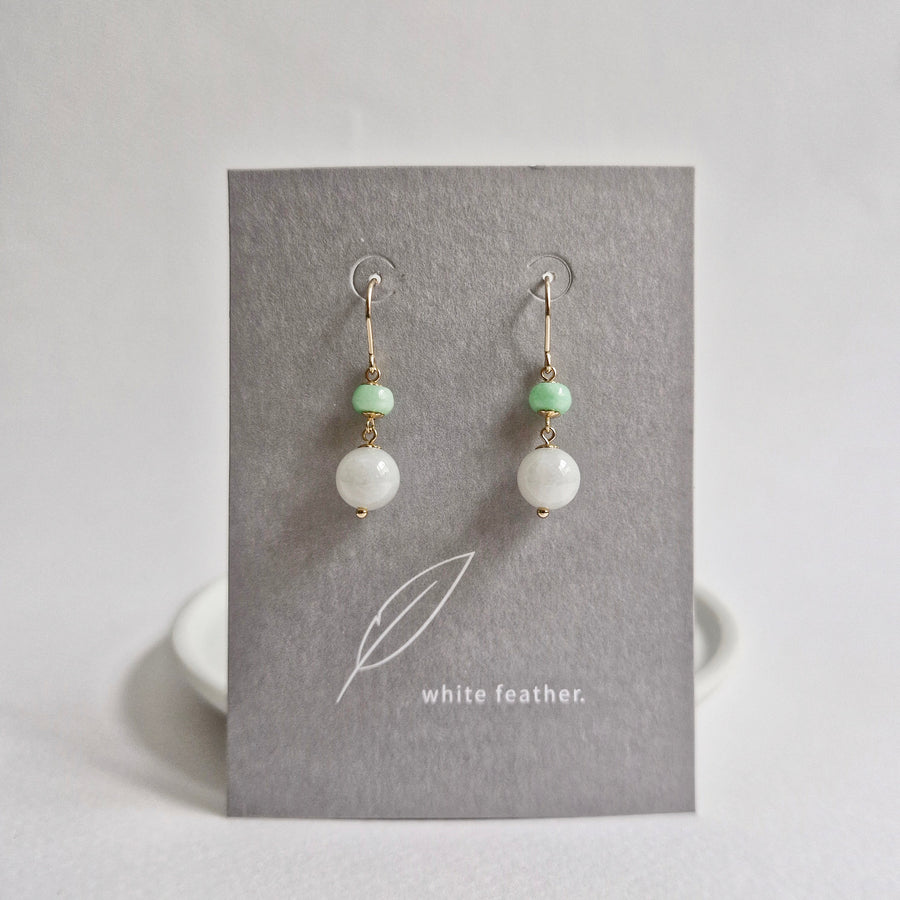 Jade Earrings / 14k Gold-filled
