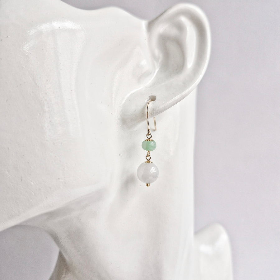 Jade Earrings / 14k Gold-filled