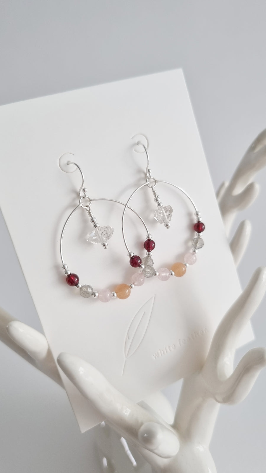 Hanna Hoop Earrings / Multi-stones