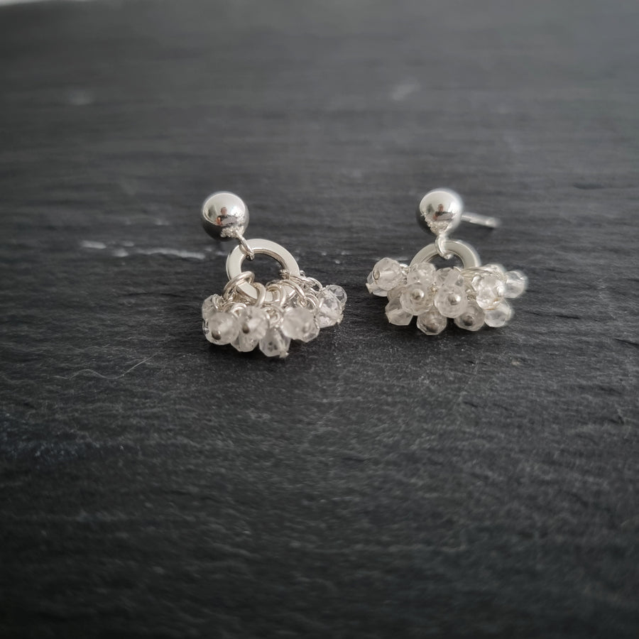 Yuri Earrings / Clear Quartz | 925 Silver