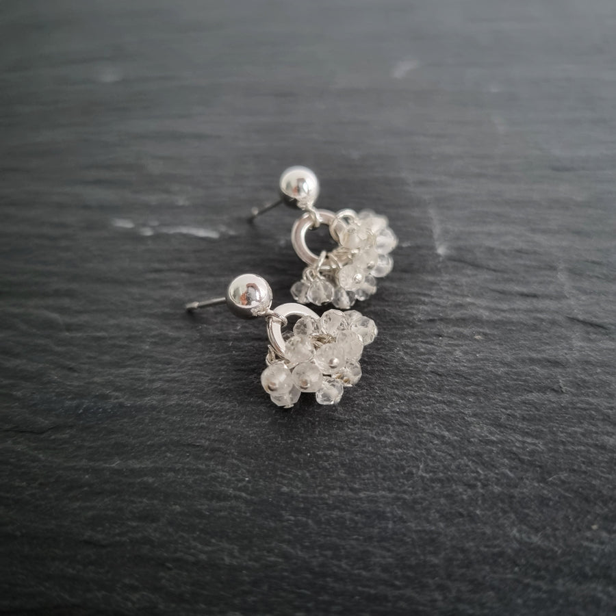 Yuri Earrings / Clear Quartz | 925 Silver