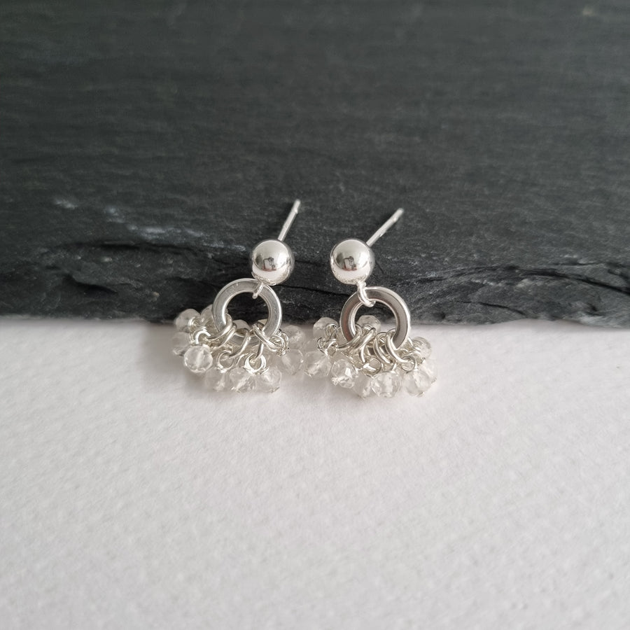 Yuri Earrings / Clear Quartz | 925 Silver