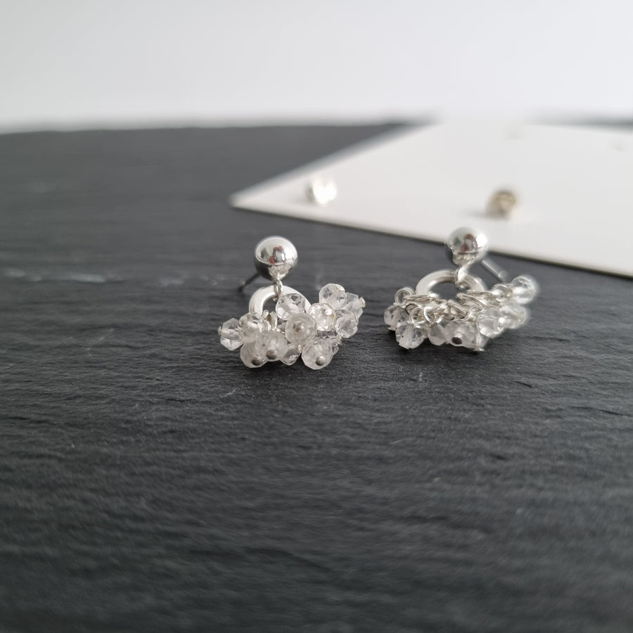 Yuri Earrings / Clear Quartz | 925 Silver