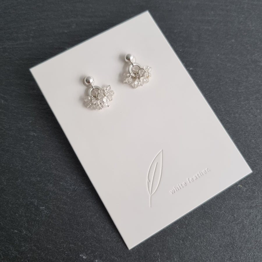 Yuri Earrings / Clear Quartz | 925 Silver