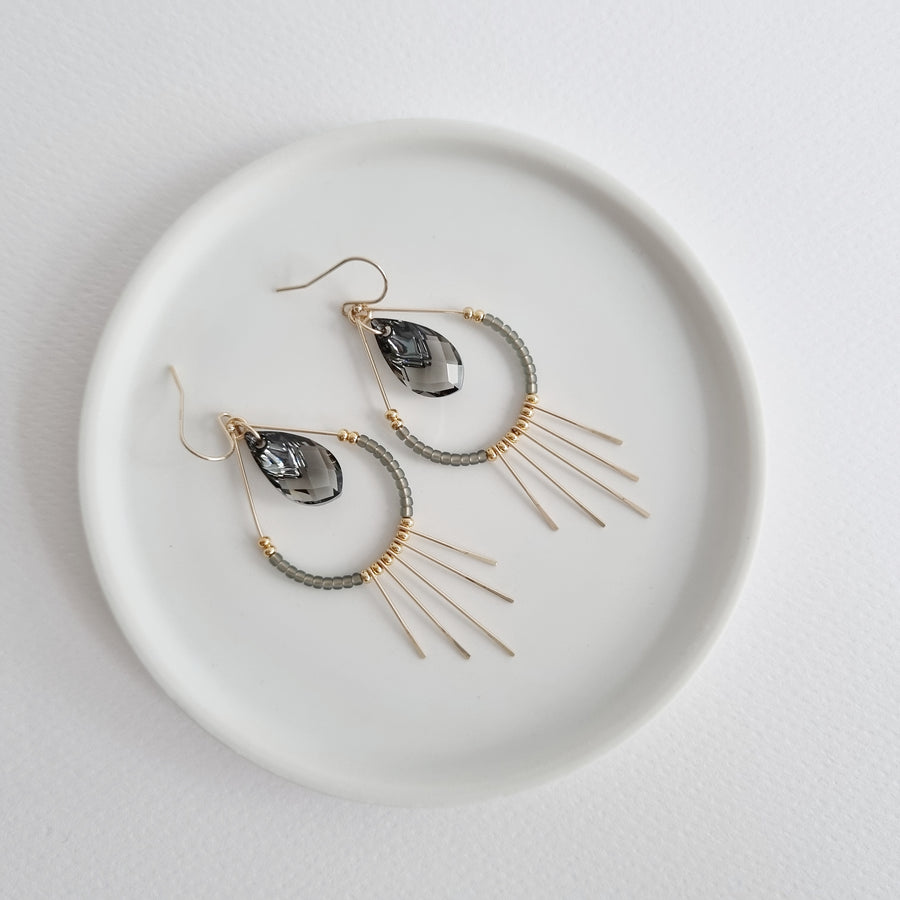 Gold sales bead earrings