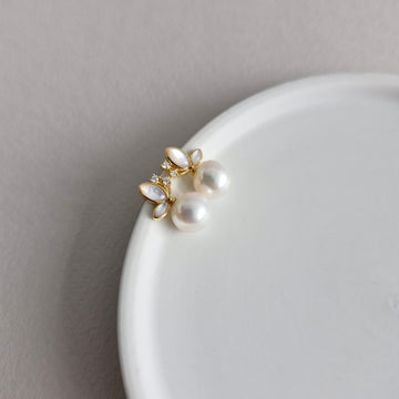 CALLIS Freshwater Pearl Earrings | 18k Gold-plated 925 Silver