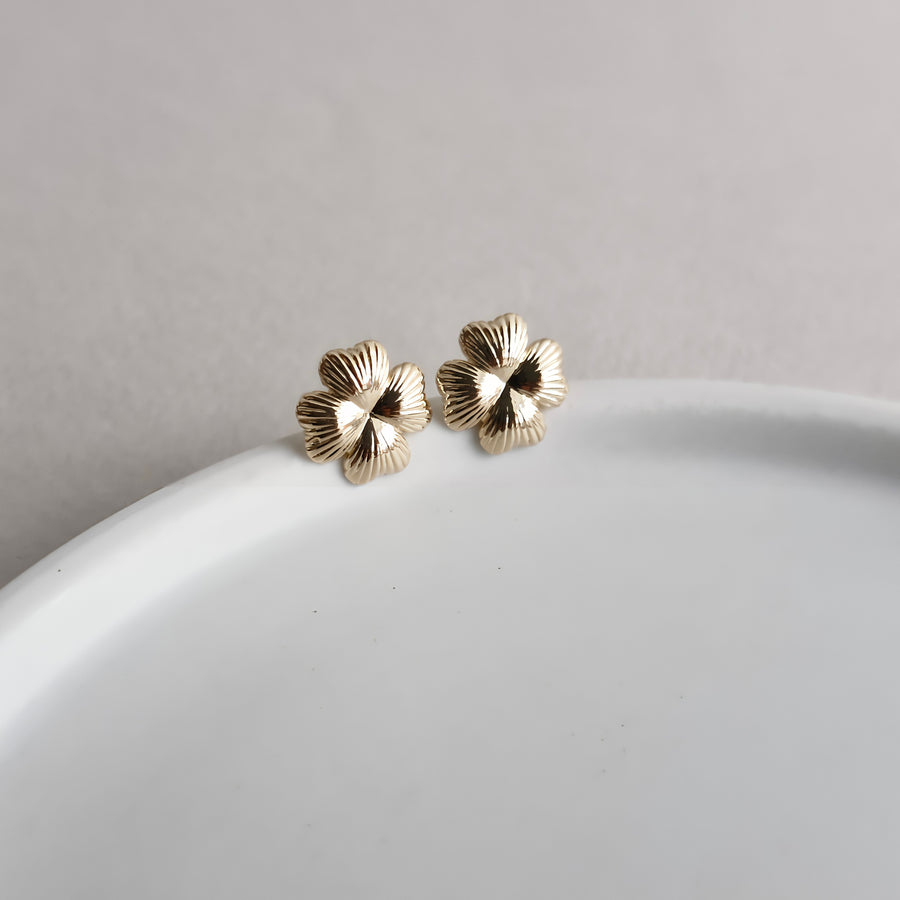 LUVA Demi-fine Clover Stud Earrings