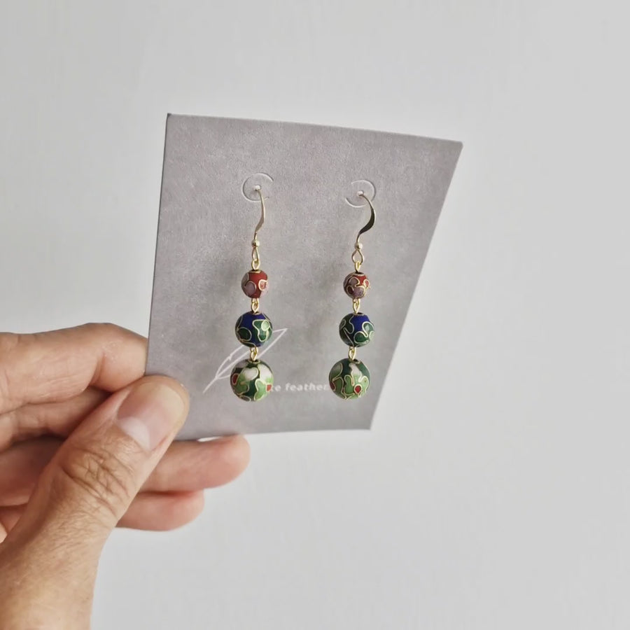Aetheria Earrings (GBR) / Cloisonne