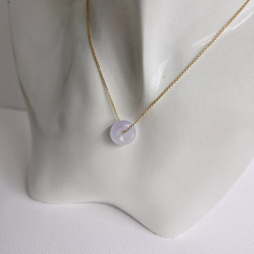 Lavender Jade Donut Necklace #16 | 14k Gold-filled