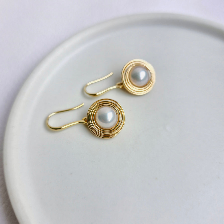 Cyra Freshwater Pearl Earrings / 14k Gold-filled