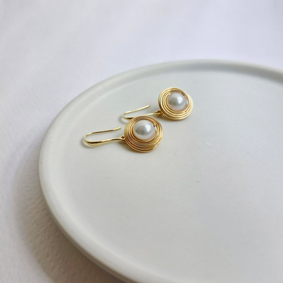 Cyra Freshwater Pearl Earrings / 14k Gold-filled