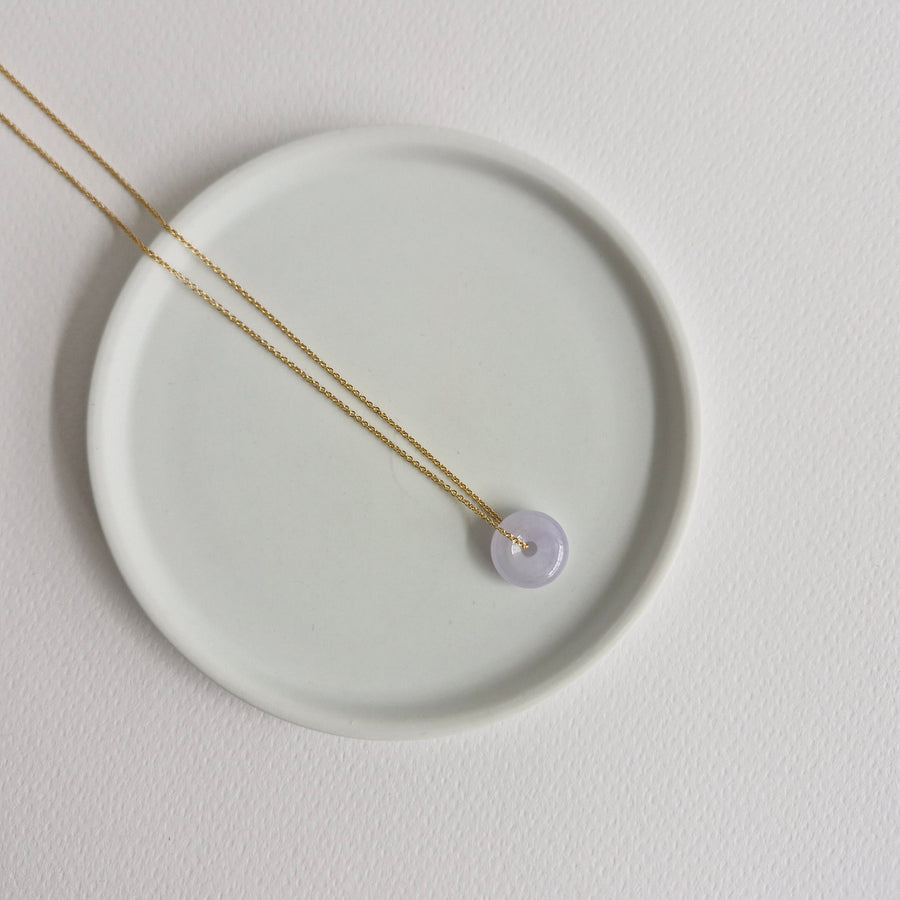 Lavender Jade Donut Necklace #16 | 14k Gold-filled