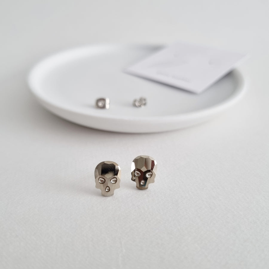 Adric Crystal Skull Earstuds / Austrian Crystal