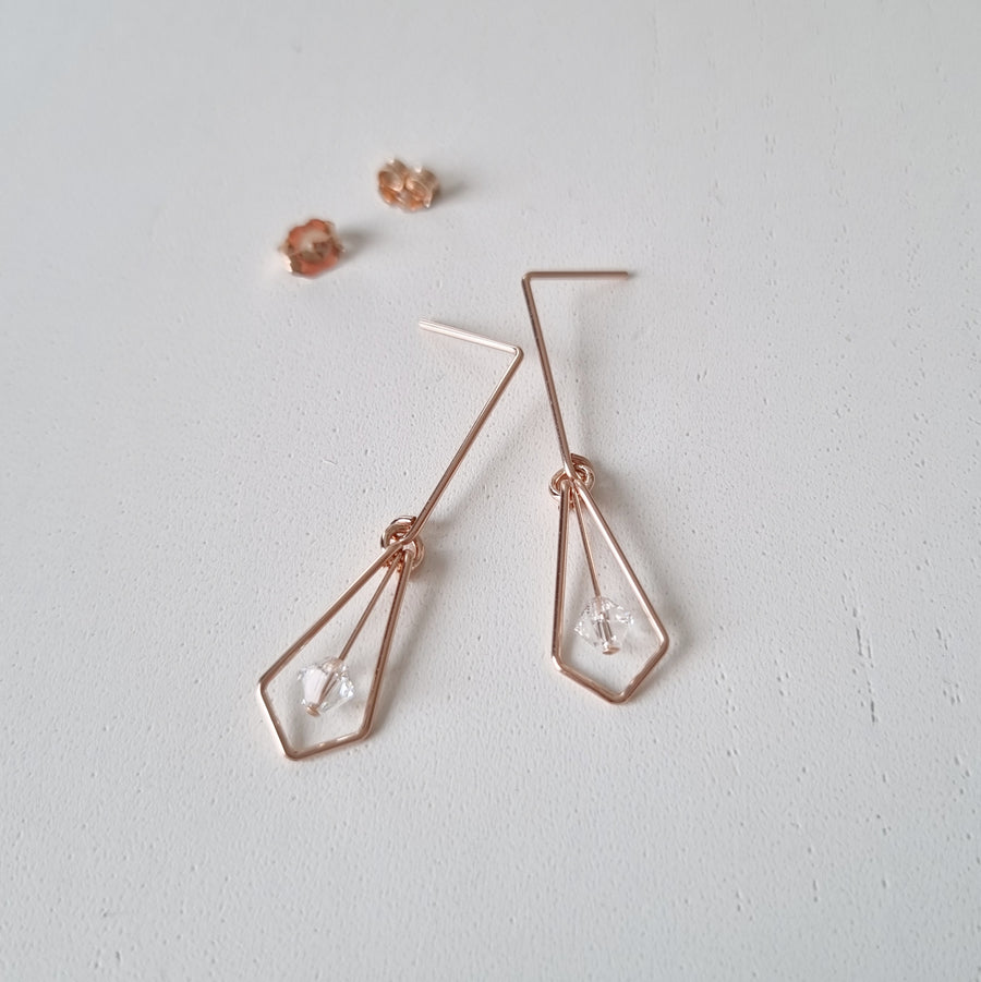 Diamond Stud Earrings / Austrian Crystal