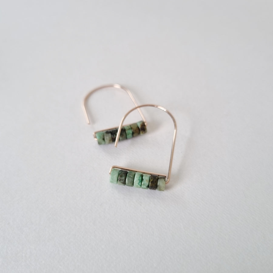 Arch Hoop Earrings / Turquoise