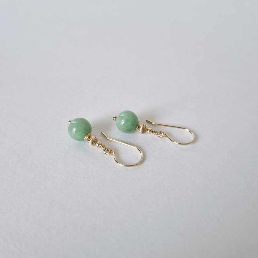 Genevieve Earrings / Green Jade