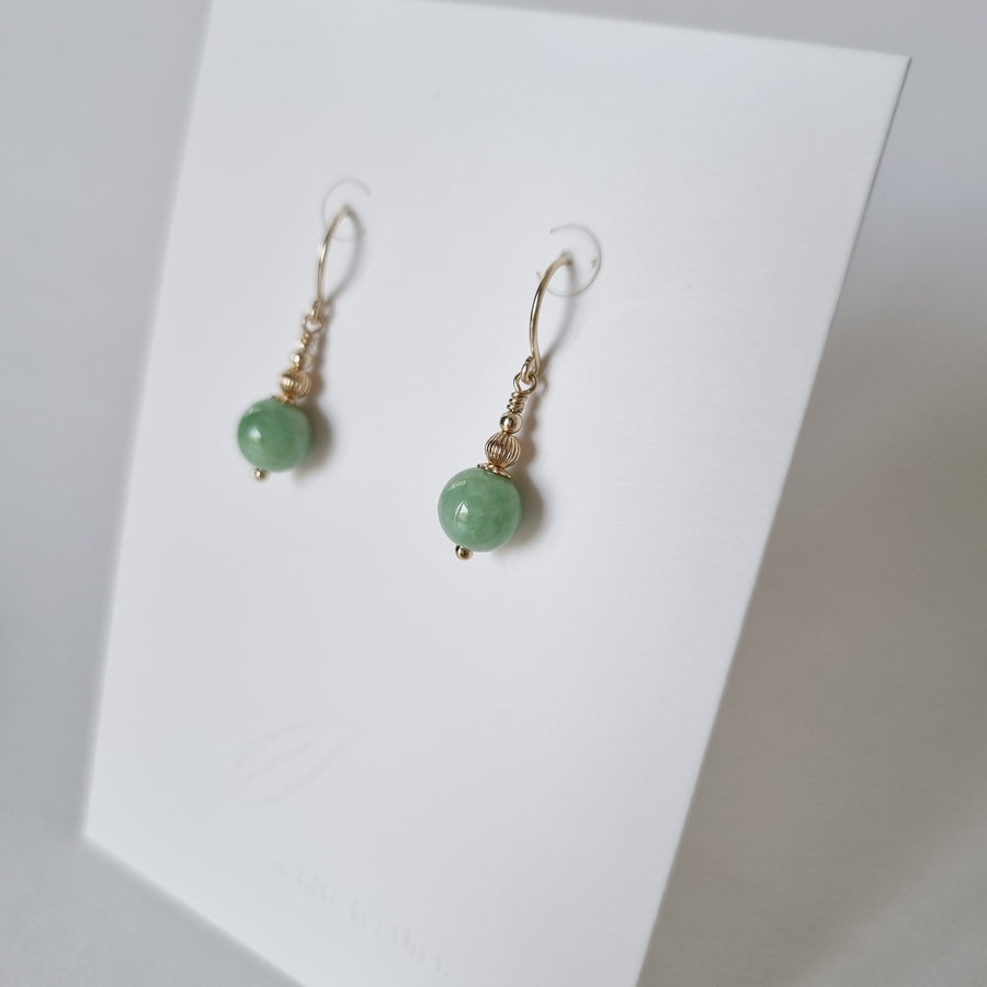 Genevieve Earrings / Green Jade