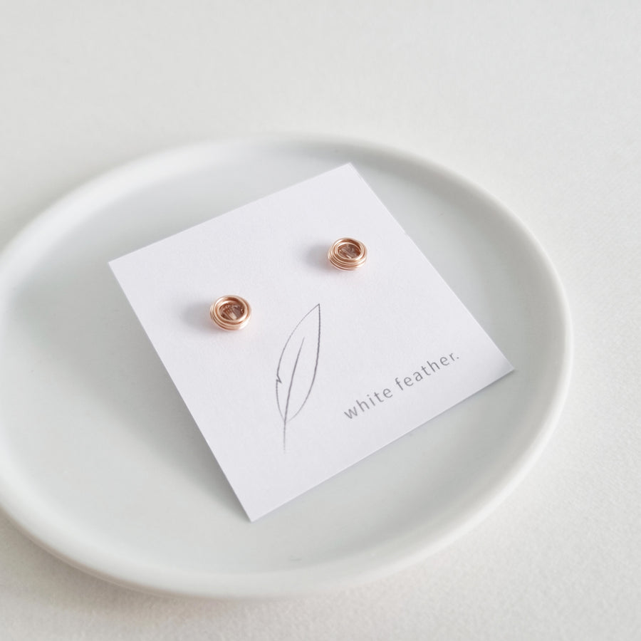 Branka Earstuds / Smoky Topaz Austrian Crystals