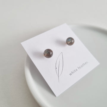 Labradorite Earstuds 7mm (Basic) / 14k Gold-filled