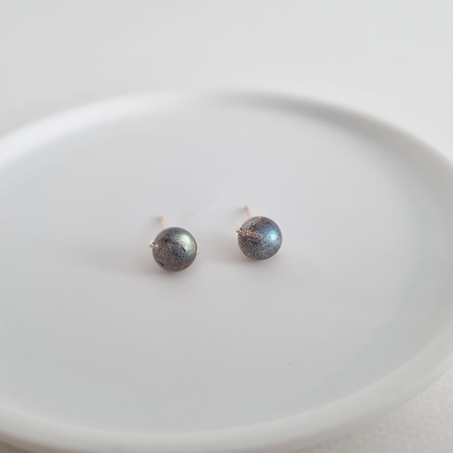 Labradorite Earstuds 7mm (Basic) / 14k Gold-filled