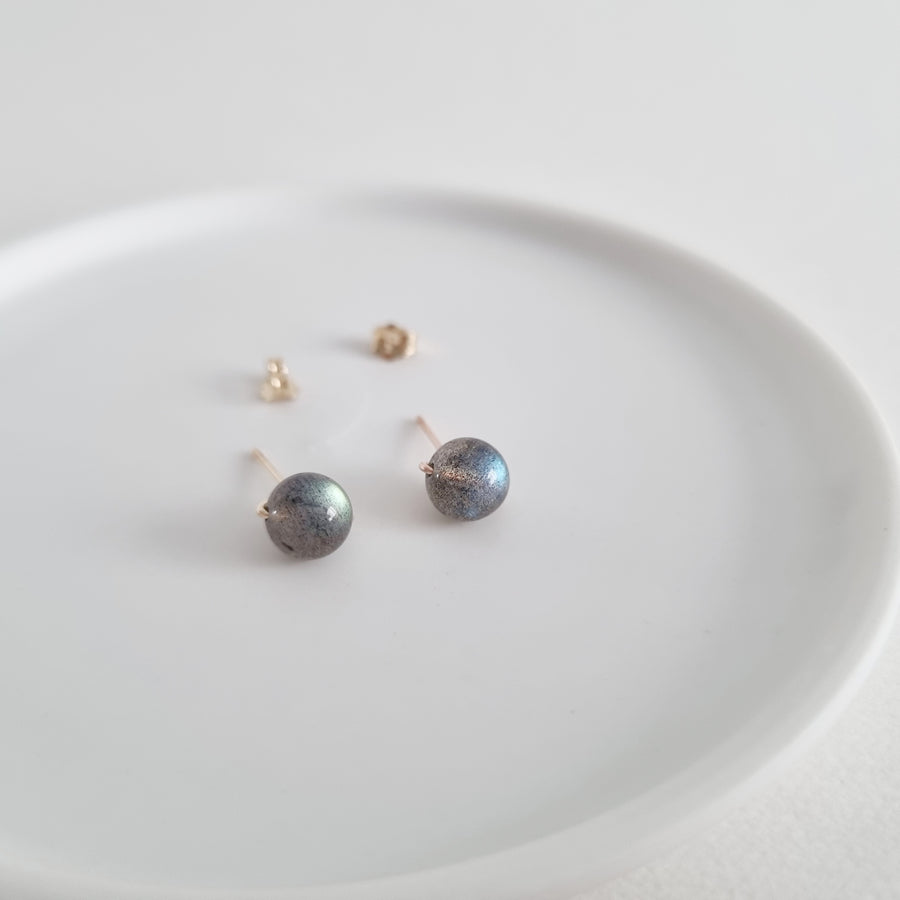 Labradorite Earstuds 7mm (Basic) / 14k Gold-filled