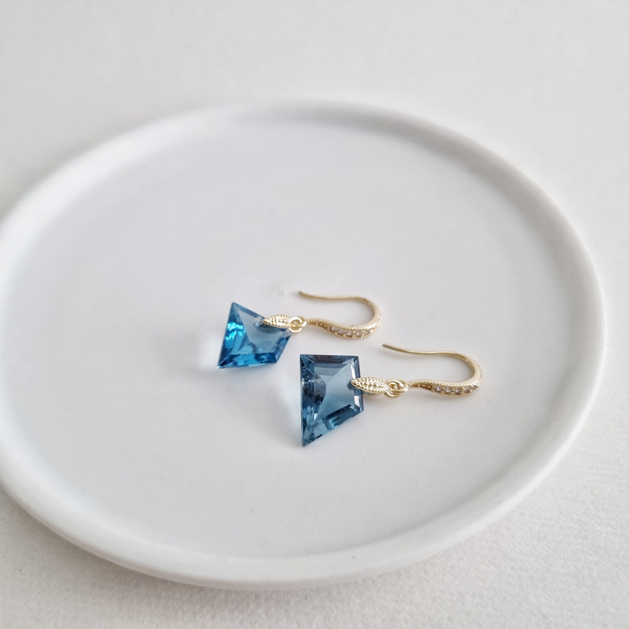 London Blue Topaz Earrings / Gemstone