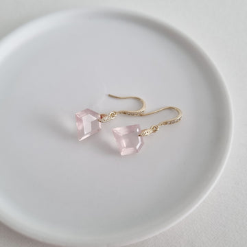 Rose Quartz Earrings / Gemstone