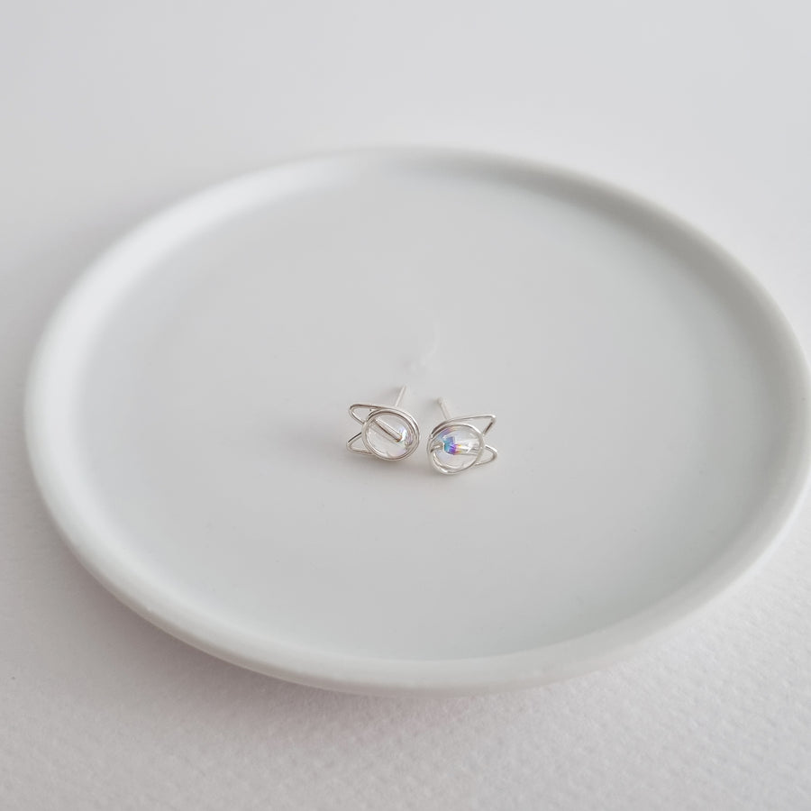 Miracle Meowstuds / Austrian Crystal | 925 Silver