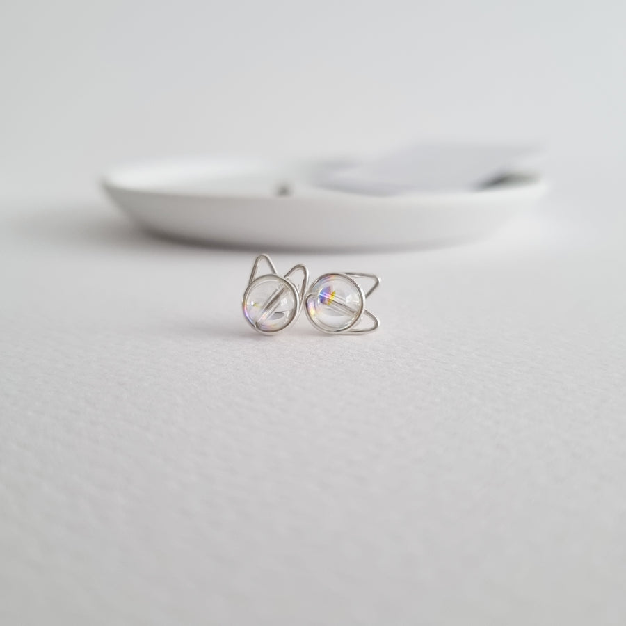 Miracle Meowstuds / Austrian Crystal | 925 Silver
