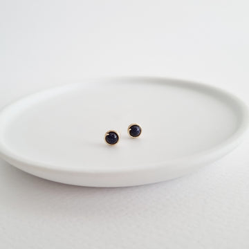 Blue Sandstone Earstuds (Small) / 14k Gold-filled