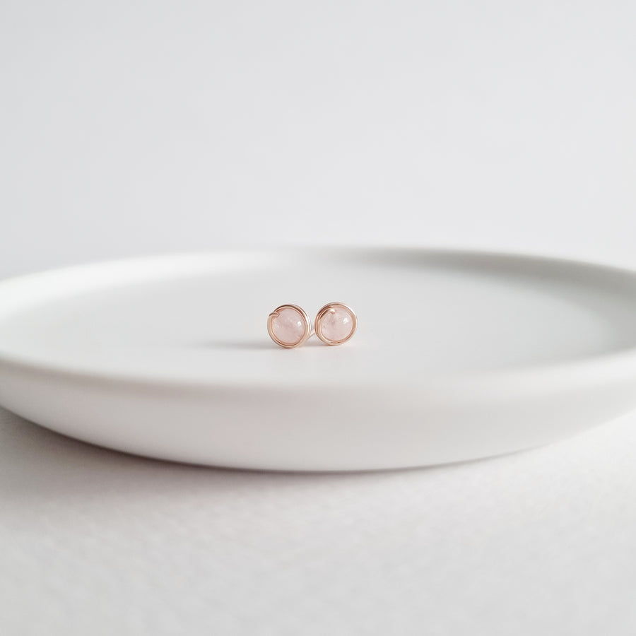 Morganite Earstuds (Small) / 14k Gold-filled