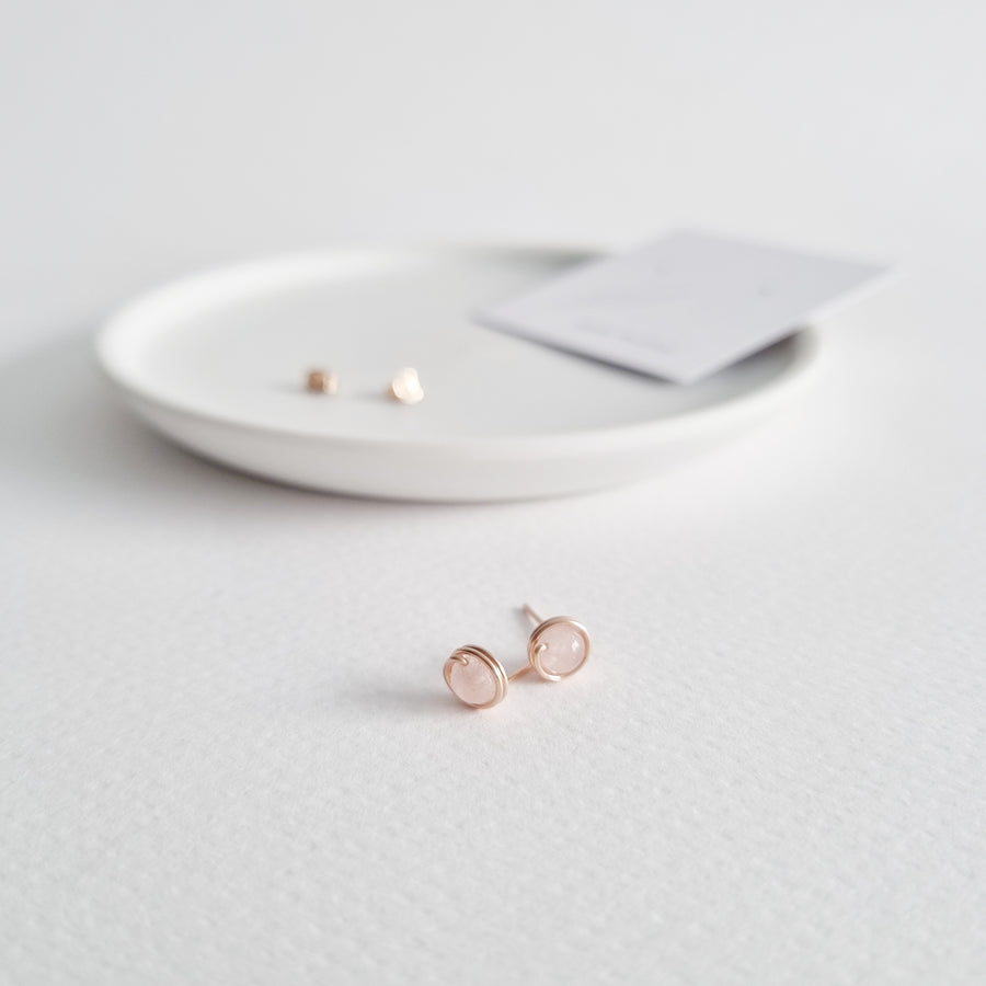 Morganite Earstuds (Small) / 14k Gold-filled