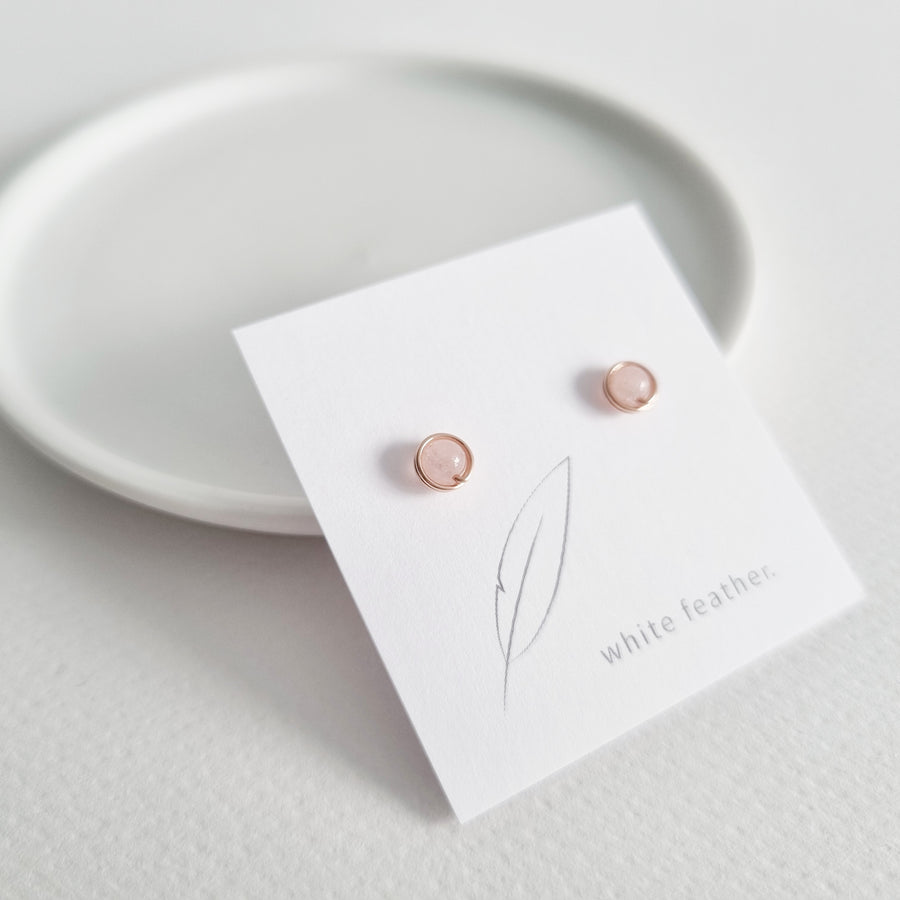 Morganite Earstuds (Small) / 14k Gold-filled