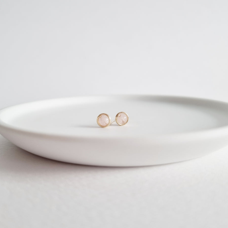 Morganite Earstuds (Small) / 14k Gold-filled