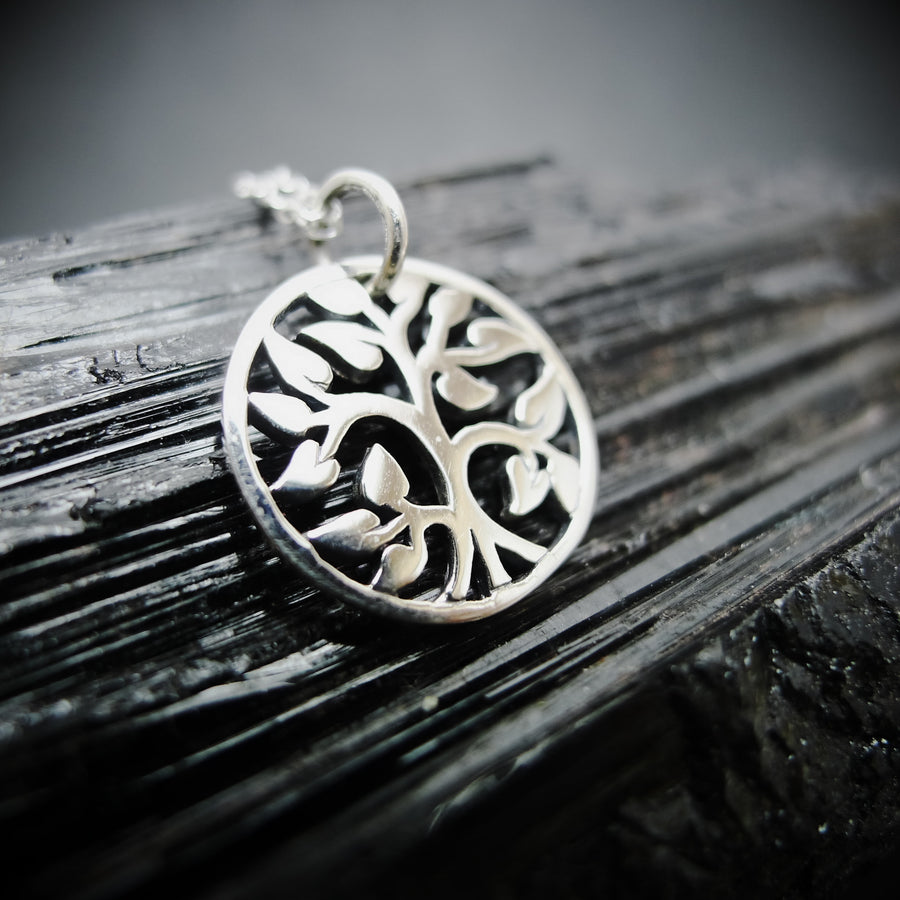 Round Tree-of-Life Necklace - 925 Silver