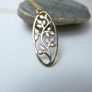 Oval Tree-of-Life Necklace / silver925
