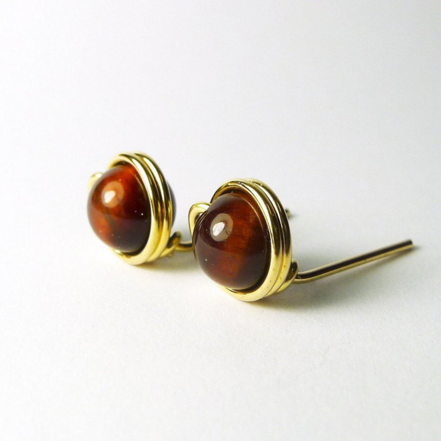 Red Tiger Eye Earstuds