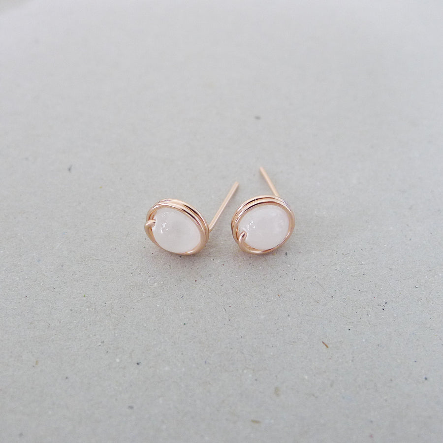 Selenite Earstuds (Medium) / 14k Gold-filled