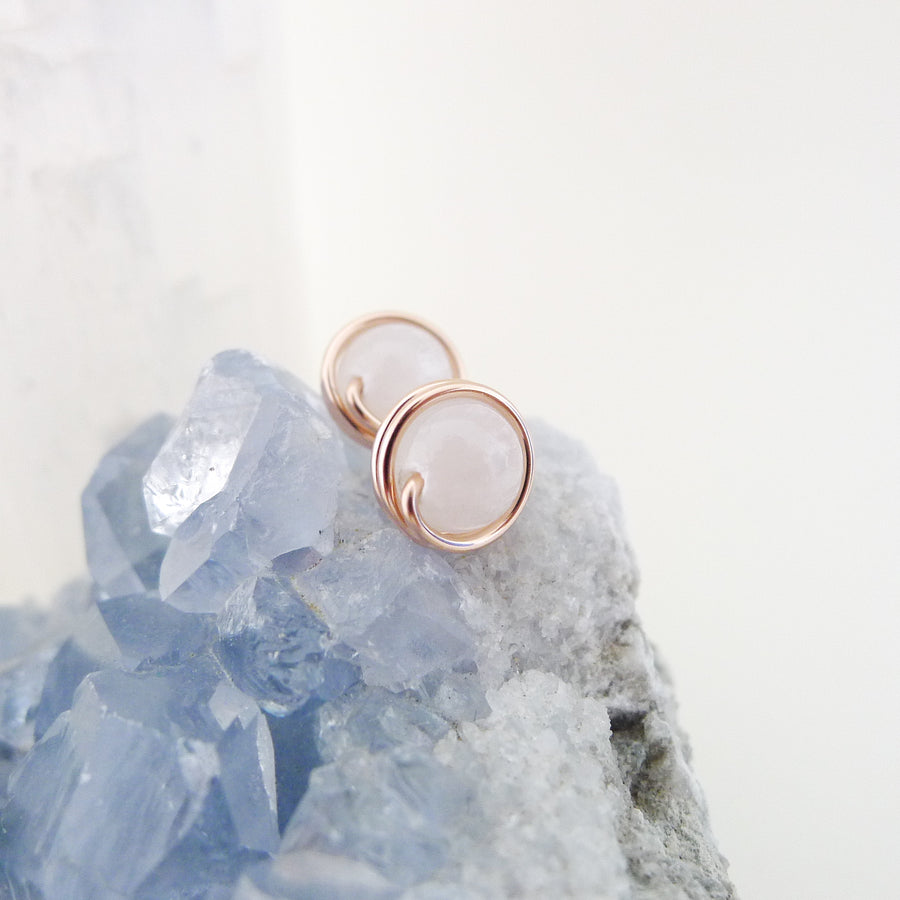 Selenite Earstuds (Medium) / 14k Gold-filled