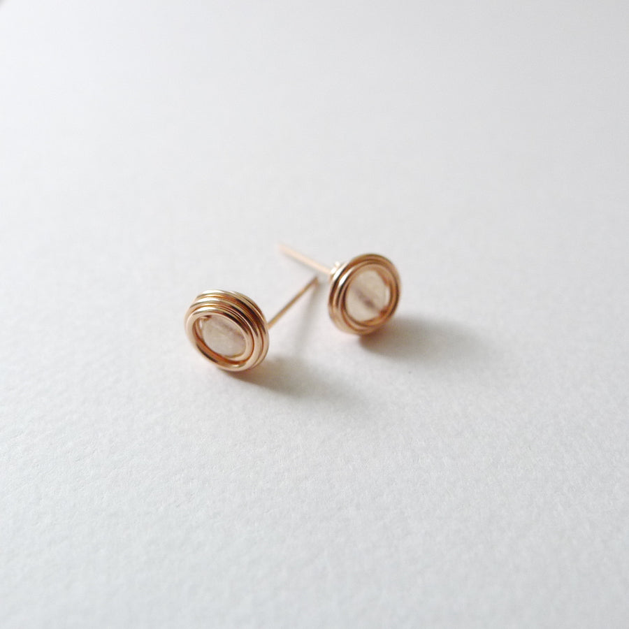 Branka Stud Earrings / Moonstone