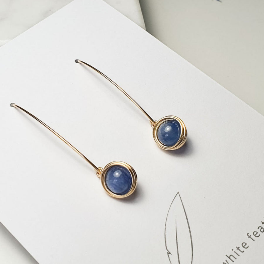 Scarlett Earrings / Blue Kyanite